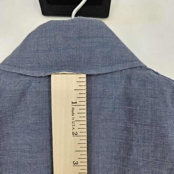 Howe Shirt Mens Medium Button Up Blue Casual Short Sleeve‎ Creates - Picture 4 of 9
